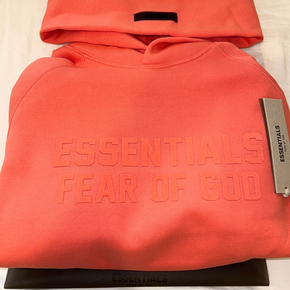 FOG Essentials Coral Raglan Hoodie - Medium NWT